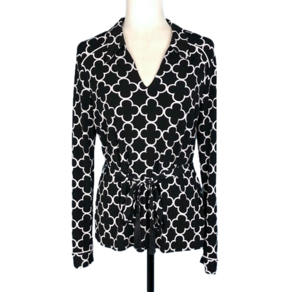 Pink Tartan black logo top